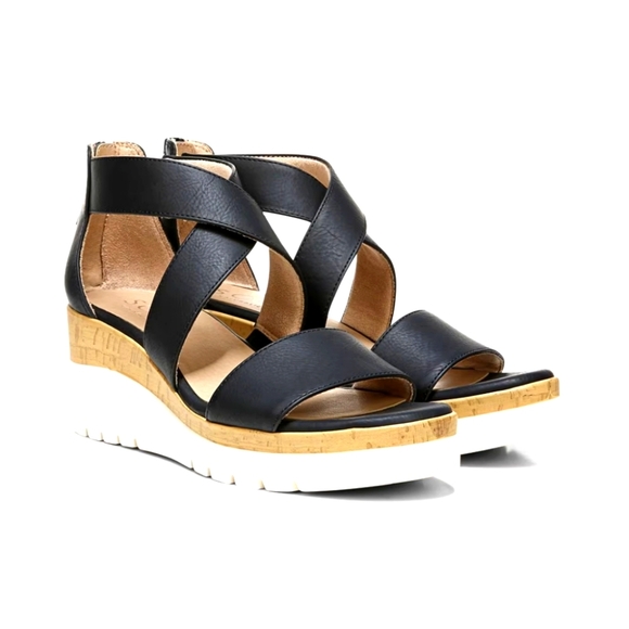 SOUL Naturalizer Shoes - Naturalizer Soul Goodtimes Wedge Sandal Womens 9.5M Black